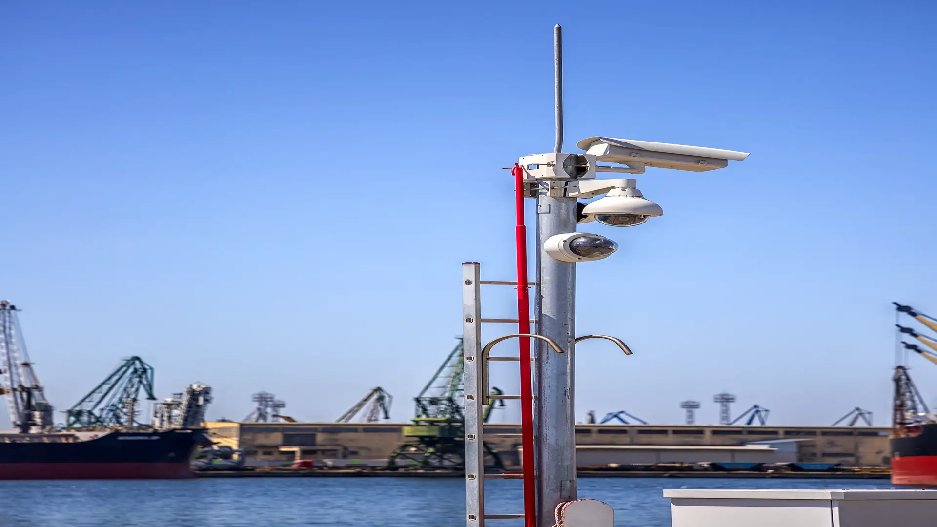 CCTV cameras at construction site