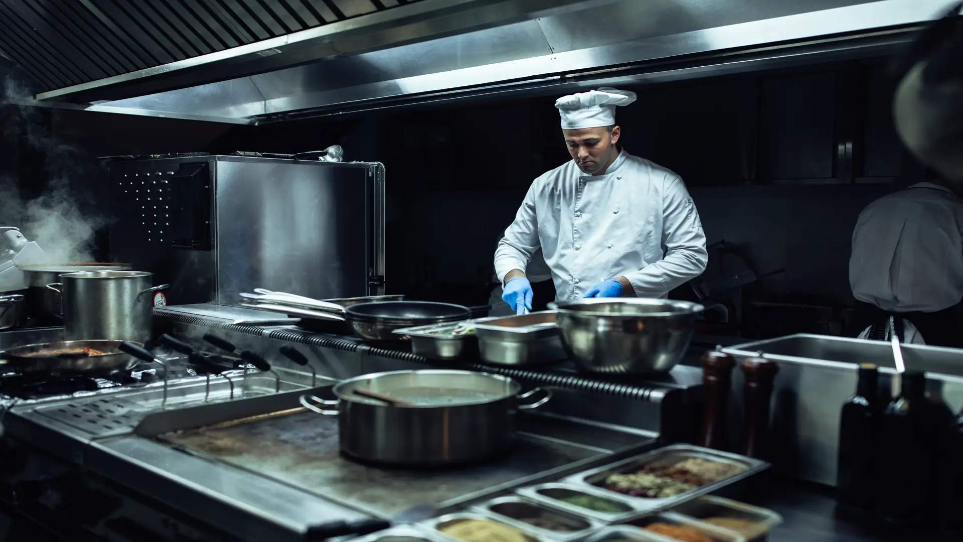 Culinary master chef at work